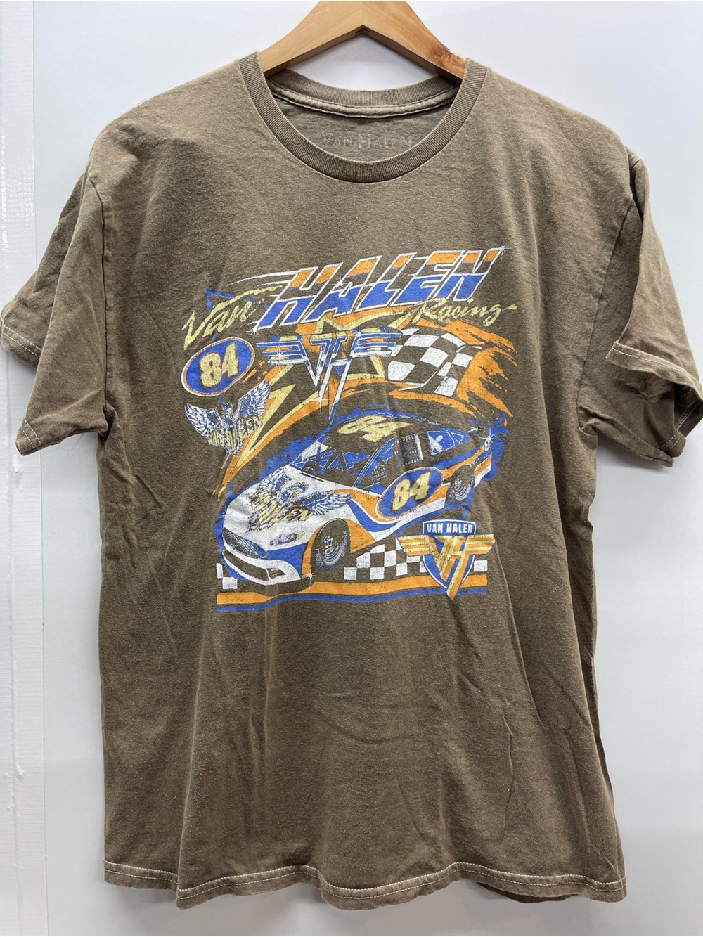 Van Halen Men's Short Sleeve Graphic Tee - Brown